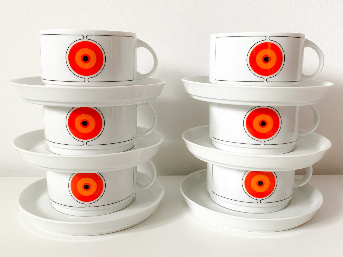 Vintage Thomas Rosenthal Eclipse set tea cup / coffee cup + saucer | Mid-Century, 1970s
