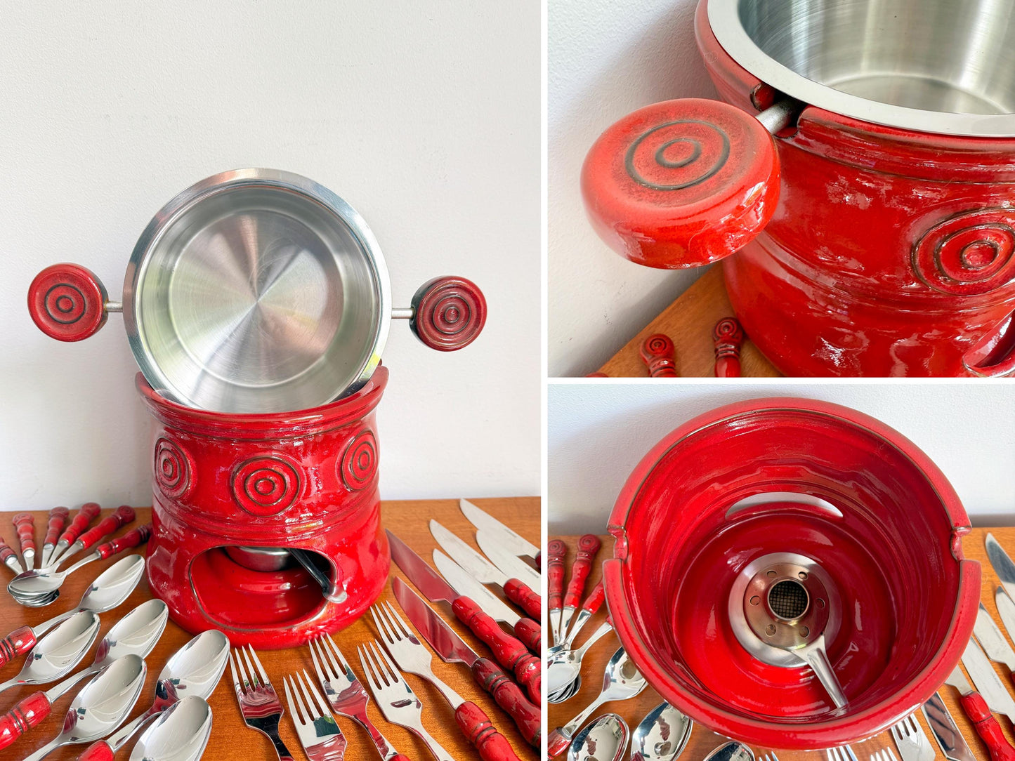 Vintage Wilkens Tirol Cutlery Set with Fondue Pot | Mid-Century, 1970s