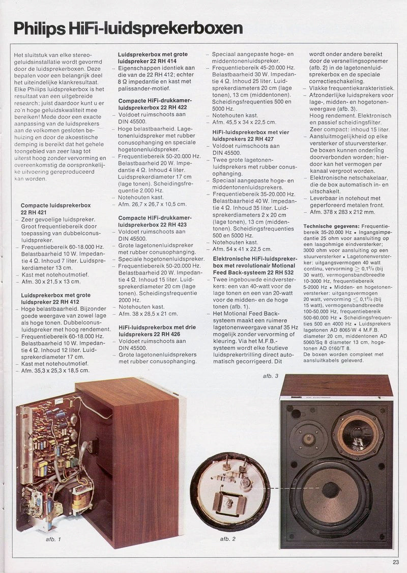 Vintage Pair of Philips Rosewood Speakers | Mid Century Modern, 1970s