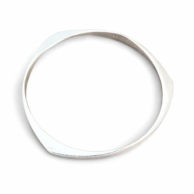 Scandinavian modernist 800 silver bangle with PMD maker’s mark.